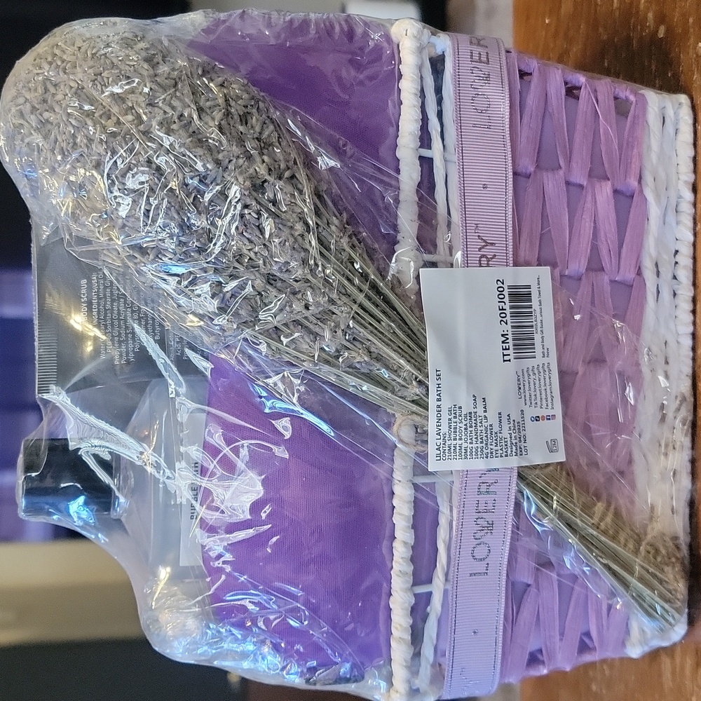 Lilac Lavender Bath Set - Picture 3 of 4